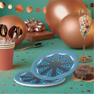 Plato De Papel Papel de vacaciones Placas Fiestas azules festivas