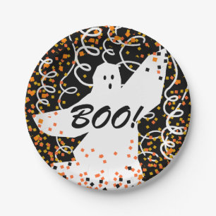 PLATO DE PAPEL ¡PAPEL ELEGANTE PLATE_BOO! FANTASMA DE HALLOWEEN
