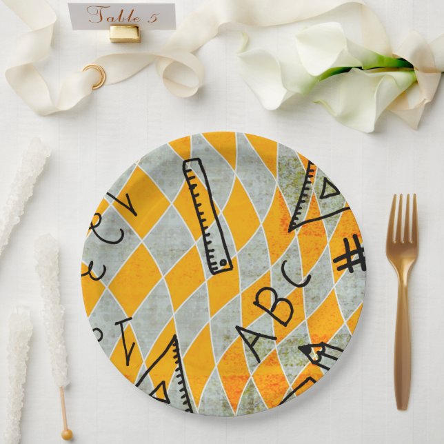 Plato De Papel Papel escolar y placas para Fiestas (Boda)