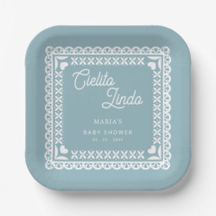 Plato De Papel Papel mexicano Picado Cielito Lindo Baby Shower