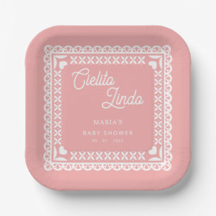 Plato De Papel Papel mexicano Picado Cielito Lindo Baby Shower