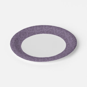 Plato De Papel Papel morado floral 2