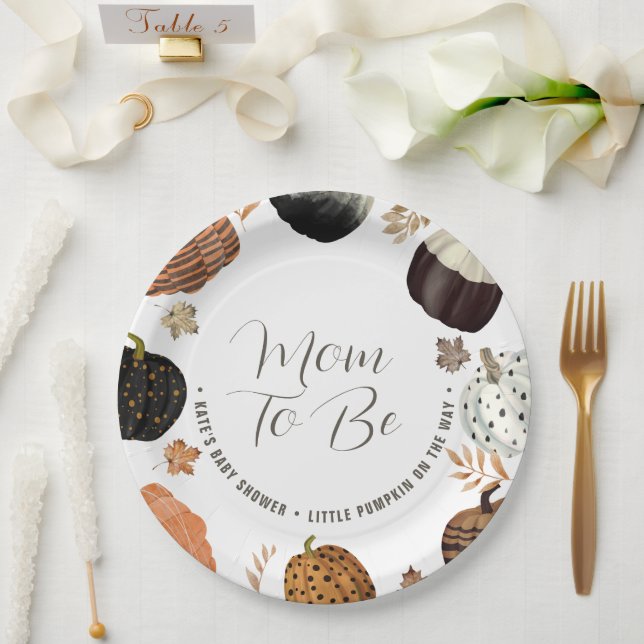 Plato De Papel Papel para Baby Shower de Mamá Futuro Pequeño Cala (Boda)