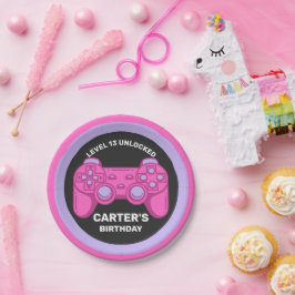 Plato De Papel Papel personalizado del jugador de cumpleaños sin 