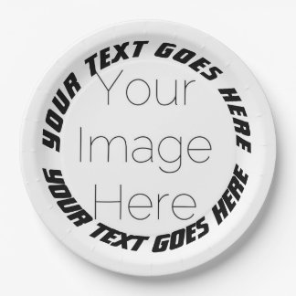 Plato De Papel Papel personalizado fotográfico personalizado de S