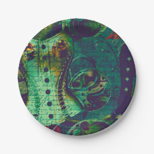Plato De Papel Papel pintado de Steampunk del vintage