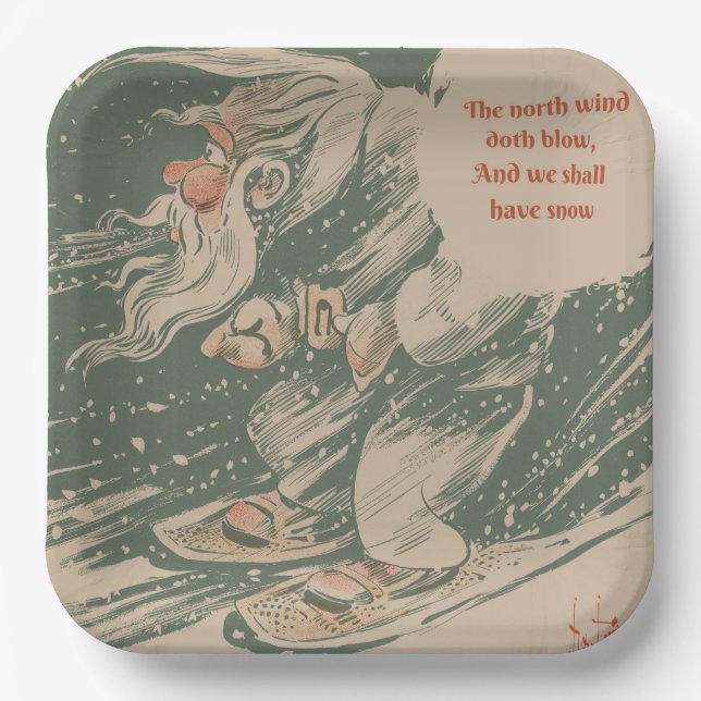 Plato De Papel Papel Plates North Wind (Anverso)