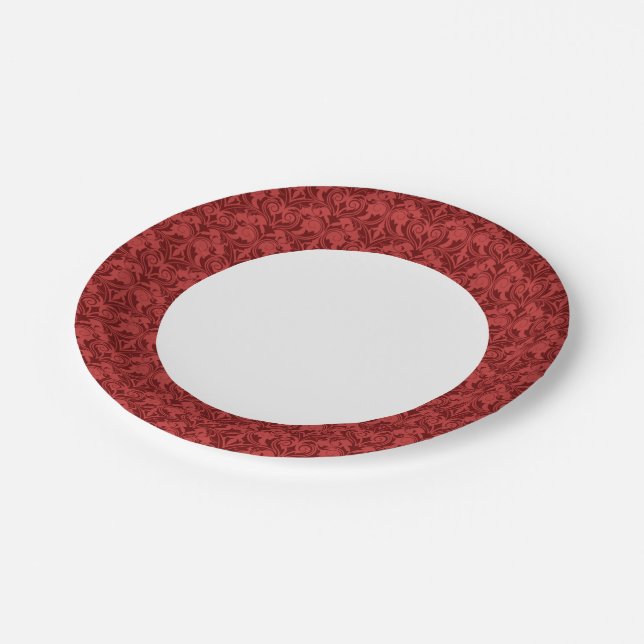 Plato De Papel Papel rojo (Angular)