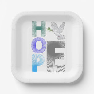 Plato De Papel Papel y Fiesta deposita esperanza - Fe cristiana
