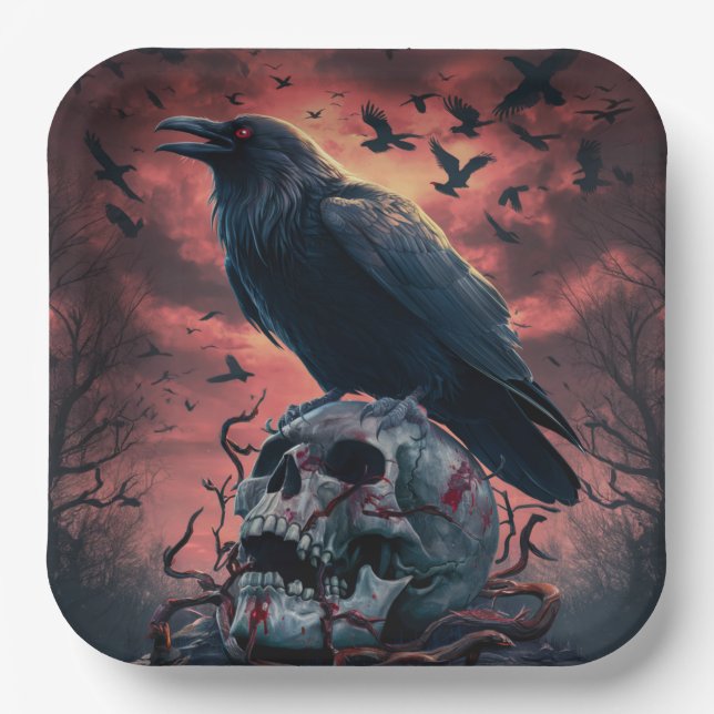 Plato De Papel Paper Plate Crow Série 2 03 (Anverso)