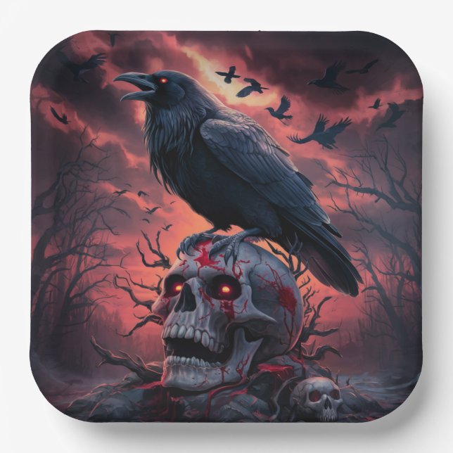 Plato De Papel Paper Plate Crow Série 2 04 (Anverso)