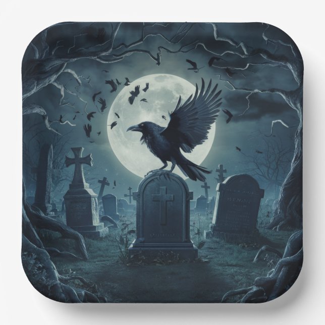 Plato De Papel Paper Plate Crow Série 2 08 (Anverso)