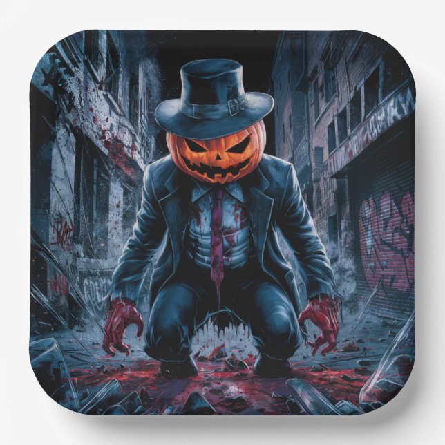 Plato De Papel Paper Plate Dark Art Série 1 02 (Anverso)