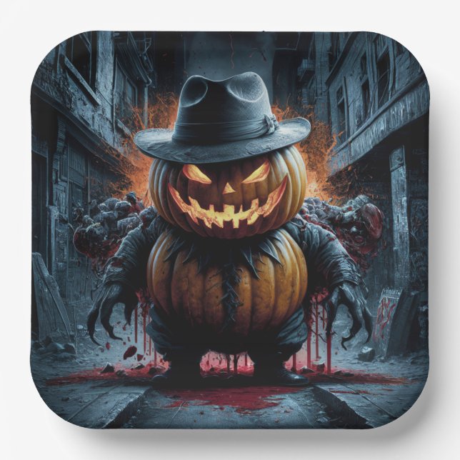 Plato De Papel Paper Plate Dark Art Série 1 07 (Anverso)