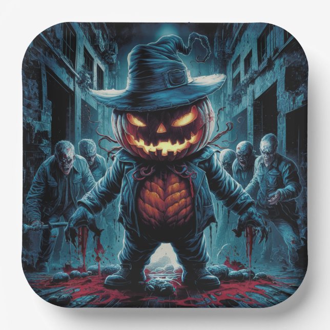 Plato De Papel Paper Plate Dark Art Série 1 08 (Anverso)
