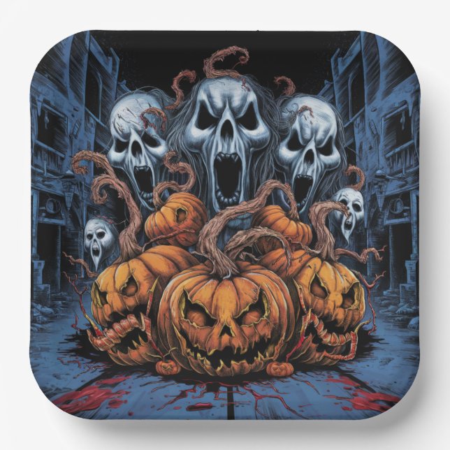Plato De Papel Paper Plate Dark Art Série 1 09 (Anverso)