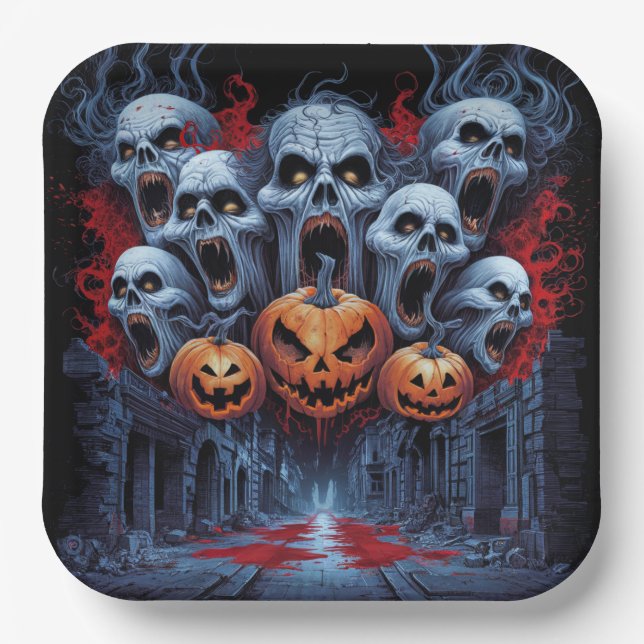 Plato De Papel Paper Plate Dark Art Série 1 11 (Anverso)