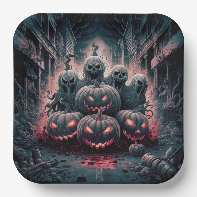 Plato De Papel Paper Plate Dark Art Série 1 13 (Anverso)
