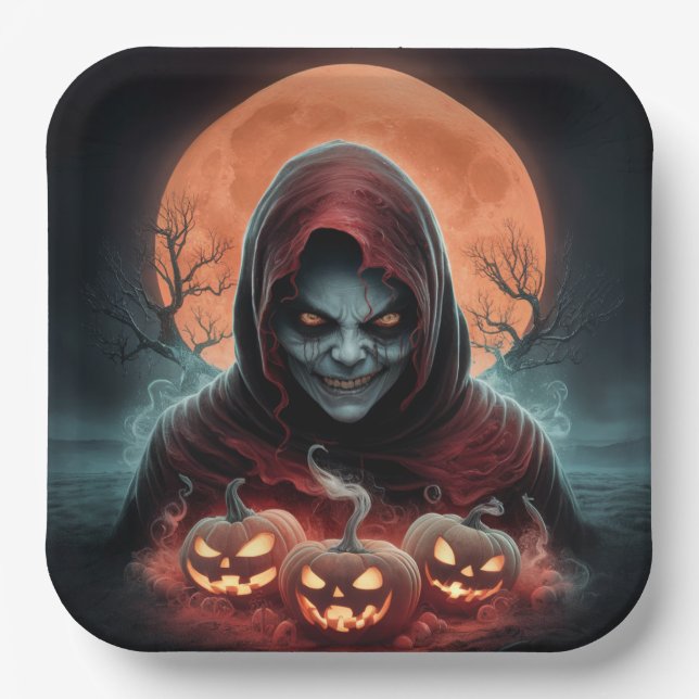 Plato De Papel Paper Plate Dark Art Série 1 21 (Anverso)
