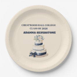 Plato De Papel Paper Plate-Editable Graduation Party Plates
