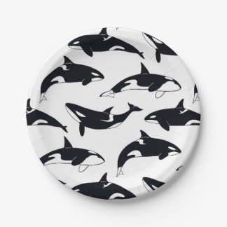 Plato De Papel paper plate orca