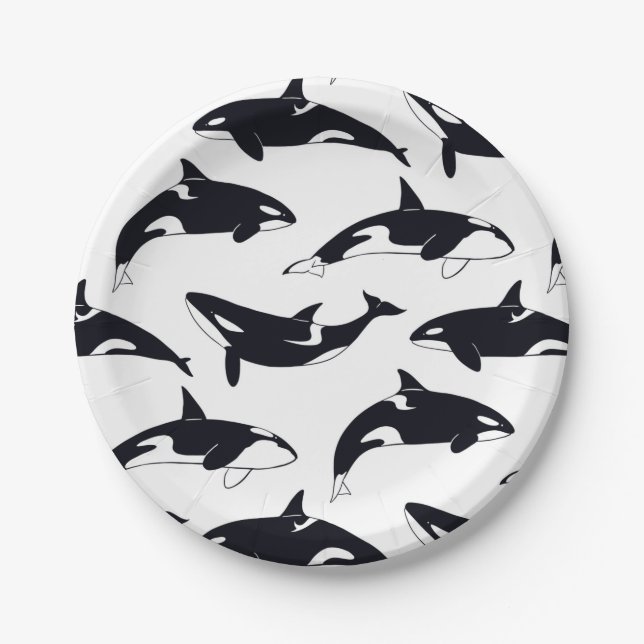 Plato De Papel paper plate orca (Anverso)