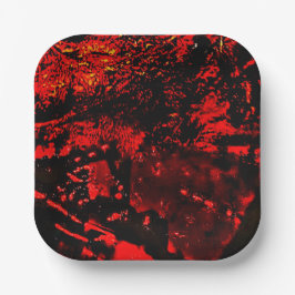Plato De Papel paper plate recycled plastic red texture abstract 