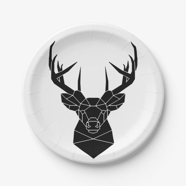 Plato De Papel Paper plate with deer / Pappteller mit Hirsch (Anverso)