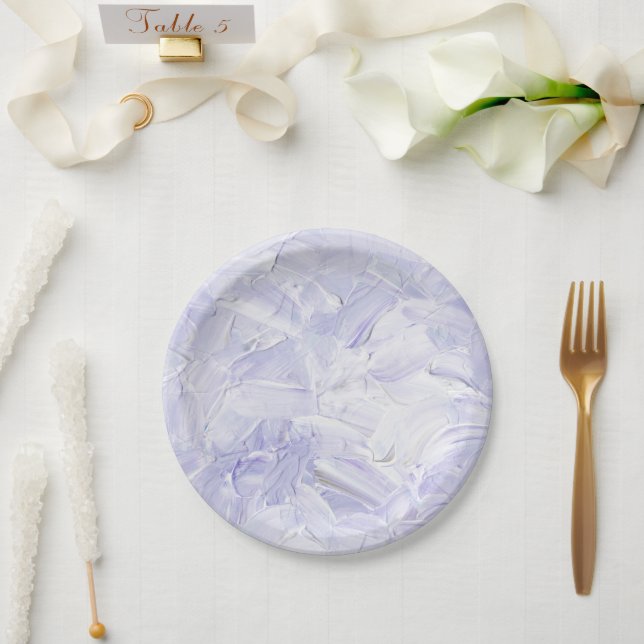 Plato De Papel Paper Plates 17,8 cm - Paint Pattern (Boda)