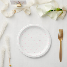 Plato De Papel Paper Plates 17,8 cm - Pink Dots