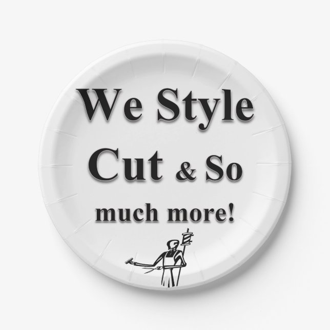Plato De Papel Paper Plates Barber (Anverso)