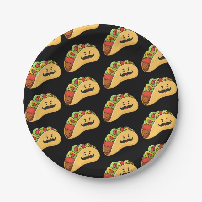 Plato De Papel Paper Plates, Black Tacos (Anverso)