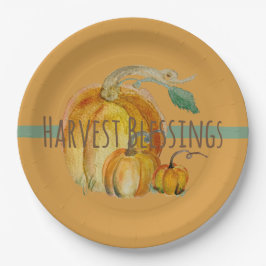 Plato De Papel Paper Plates: Harvest Blessings