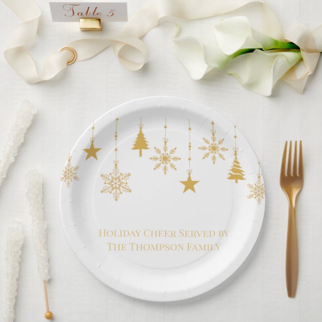 Plato De Papel Paper Plates – Holiday Celebration Tableware (Boda)