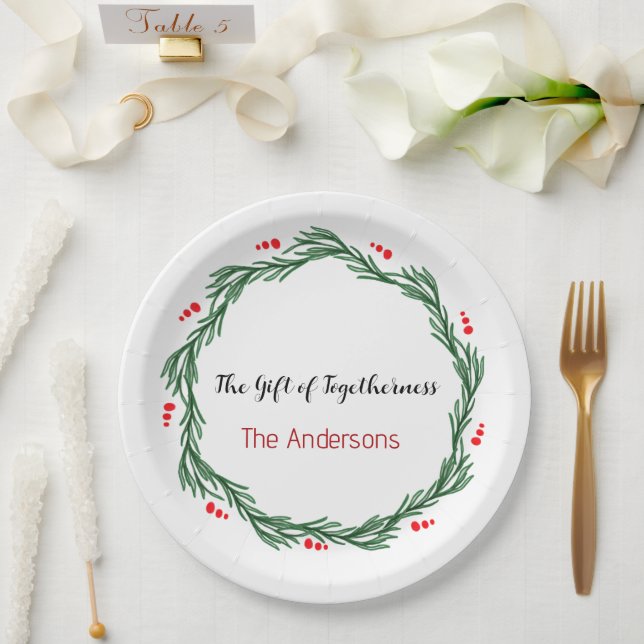 Plato De Papel Paper Plates – Holiday Party Dining Essentials (Boda)