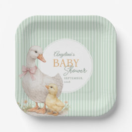 Plato De Papel Paper Plates Mother Goose and Gosling.