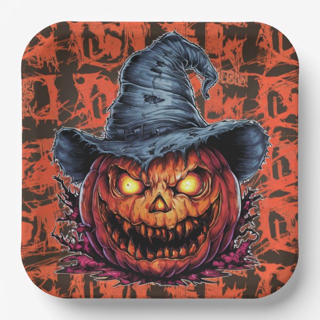 Plato De Papel Paper plates  Série 1 Pumpkin 07 (Anverso)