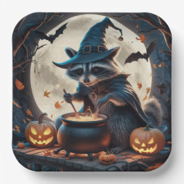 Plato De Papel Paper Plates Série 3 Raccoon 06
