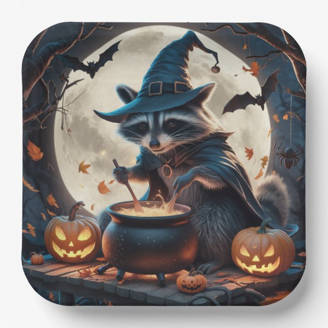 Plato De Papel Paper Plates Série 3 Raccoon 06 (Anverso)