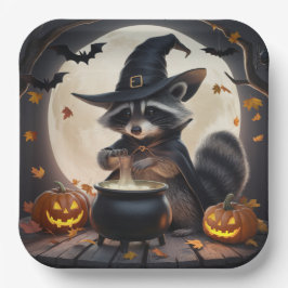Plato De Papel Paper Plates Série 3 Raccoon 08
