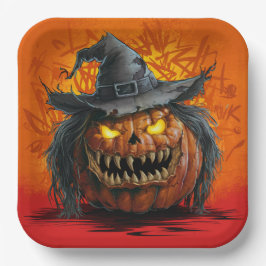 Plato De Papel Paper Plates Série 9 Pumpkin 03