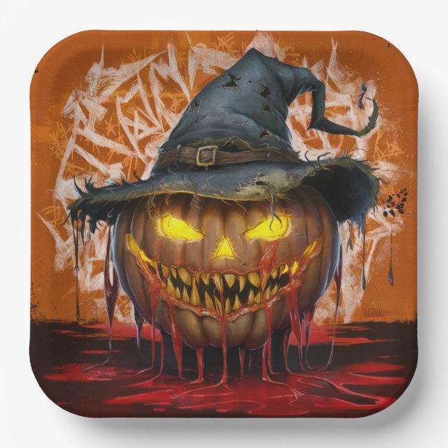 Plato De Papel Paper Plates Série 9 Pumpkin 04 (Anverso)