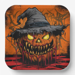 Plato De Papel Paper Plates Série 9 Pumpkin 06