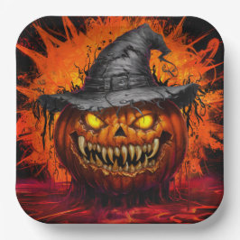 Plato De Papel Paper Plates Série 9 Pumpkin 08