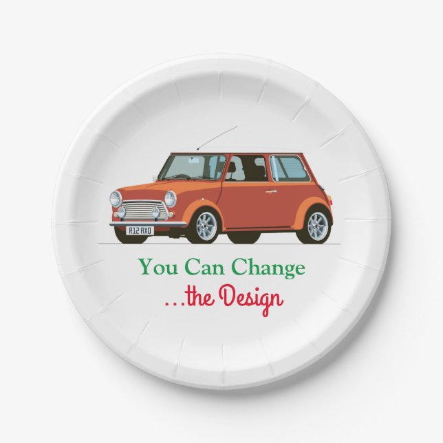 Plato De Papel #PaperPlate #ClassicCars #CarDesignPaperPlate (Anverso)