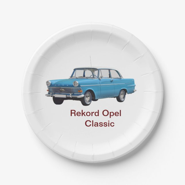 Plato De Papel #PaperPlate #ClassicCars #CarDesignPaperPlate (Anverso)