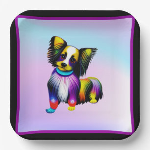 Plato De Papel Papillion Pop Art Pastel