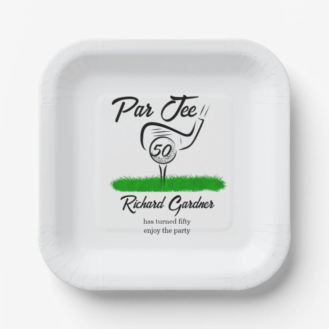 Plato De Papel Par Off for an UnForeGettable 50th Birthday Party (Anverso)