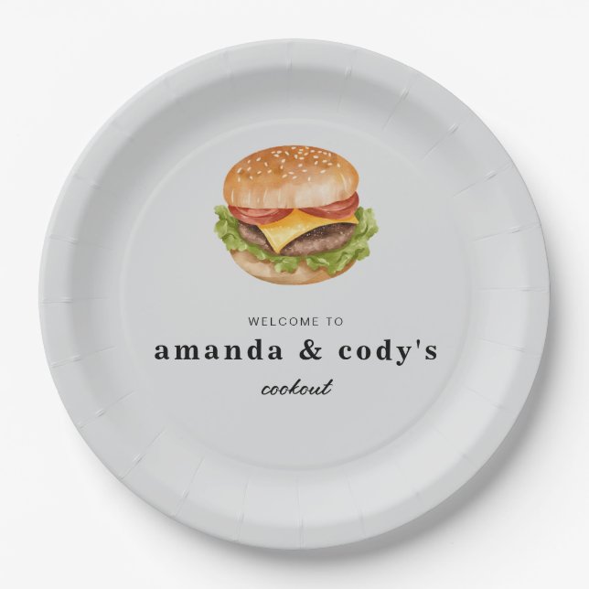 Plato de papel para Baby-Q Cookout (Anverso)
