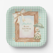 Plato de papel para baby shower Charm Silly Goose